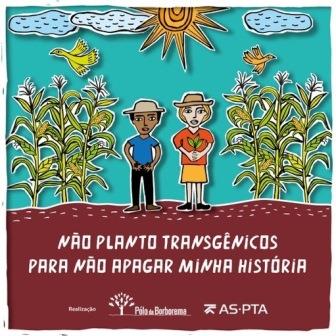 Guardiões e guardiãs sentem a ameaça que os transgênicos trazem ao patrimônio genético e cultural.|Arte: ASA Paraíba