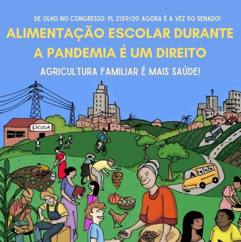 Movimentos populares e sociais defendem diretrizes fundamentais do PNAE como a universalidade do atendimento e a obrigatoriedade de compra direta de 30% da agricultura familiar