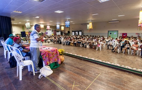 "Esse encontro coloca claro qual é a nossa luta. Sejamos fiéis aos nossos princípios", diz Naidison | Foto: Ana Lira / Arquivo Asacom