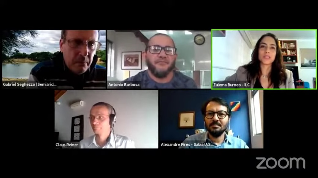 Da esquerda pra direita: Gabriel Seghezzo, Antônio Barbosa, Zulema Burneo (acima), Claus Reiner e Alexandre Pires