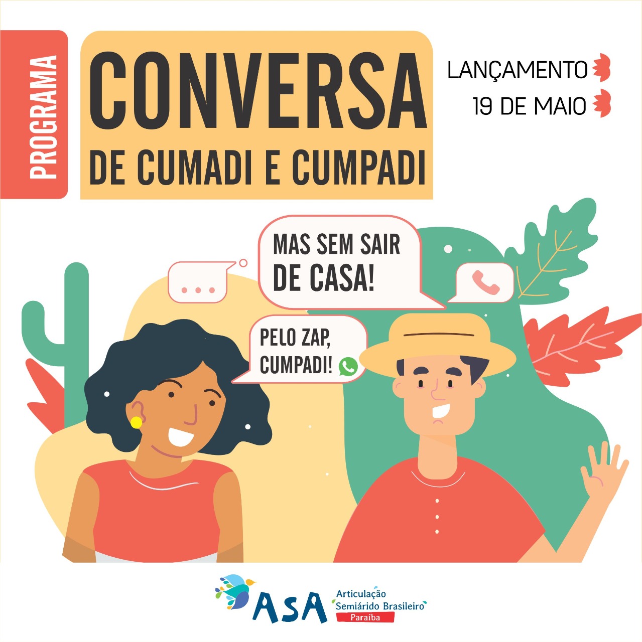 Card de anúncio da série "Conversa de Cumadi e Cumpadi - sem sair de casa"