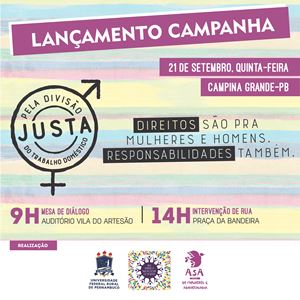 Arte do lançamento da campanha em Campina Grande