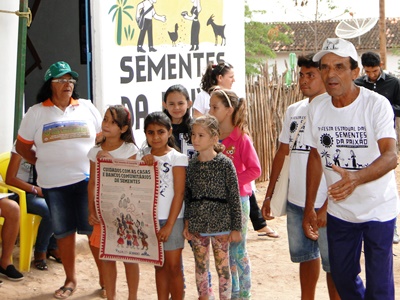 Na inauguração do banco de sementes de Canudos | Foto: Juliana Michelle